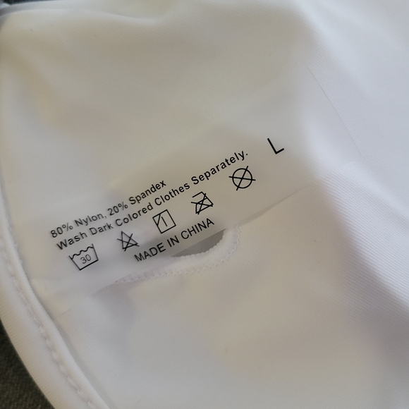 Low cut bikini top white  Size L - Picture 2 of 2